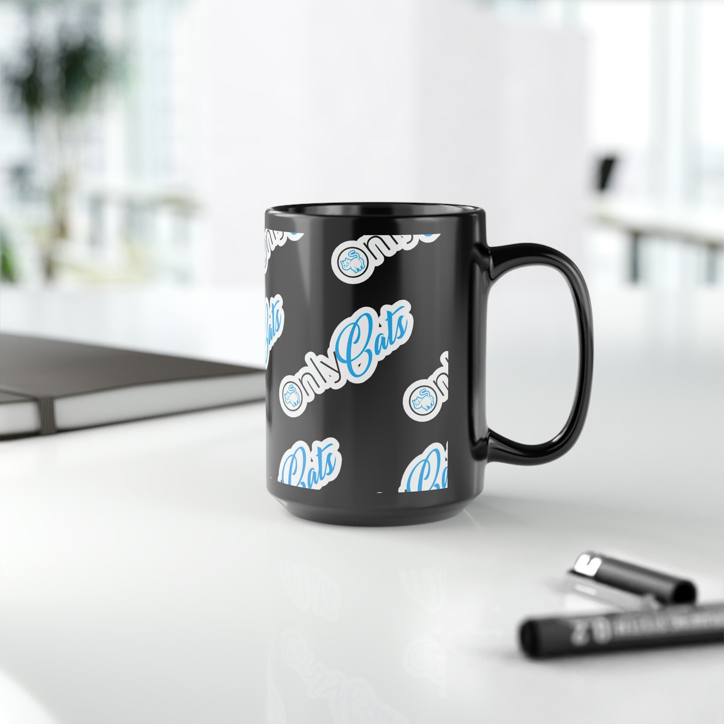 OnlyCats Black Mug 15oz