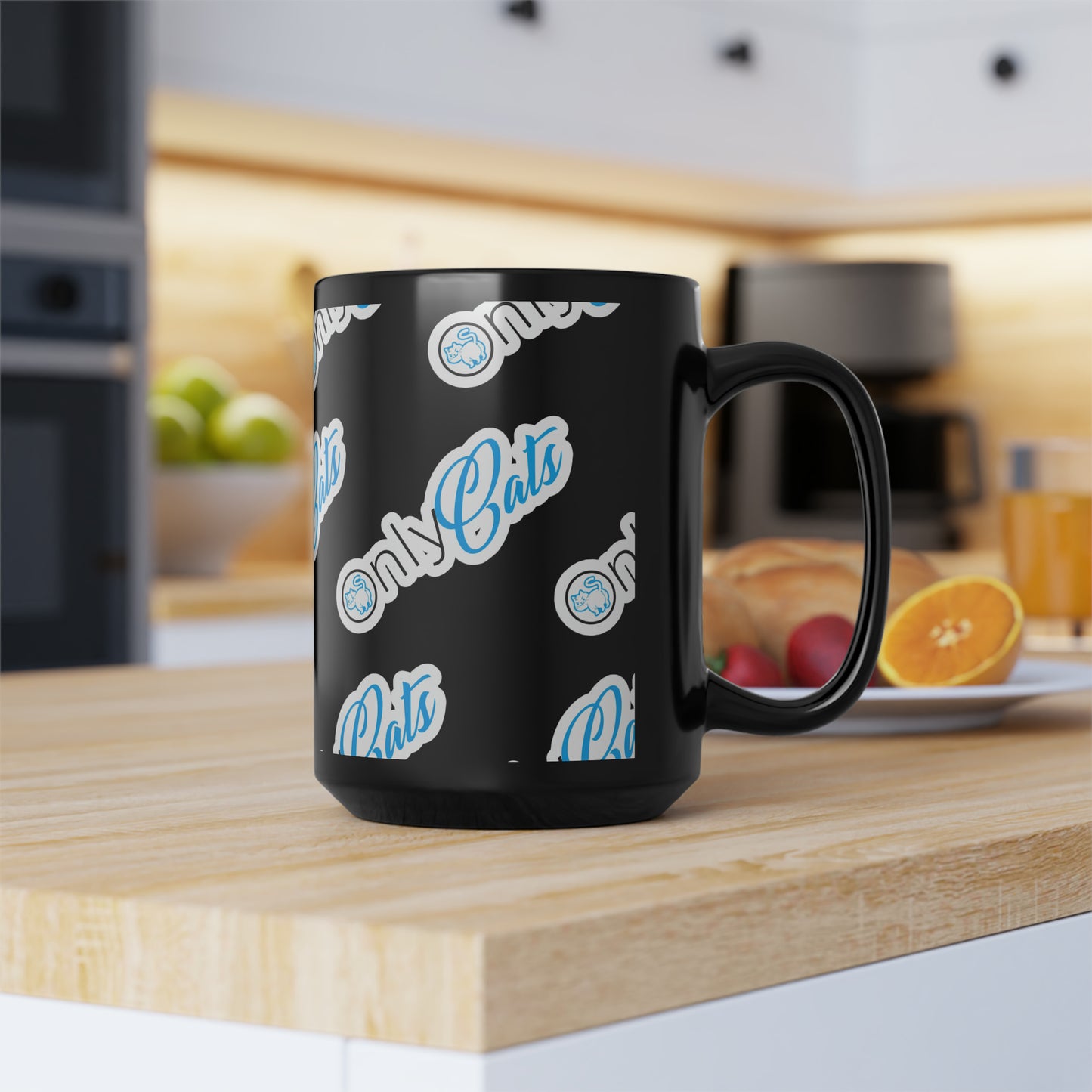 OnlyCats Black Mug 15oz