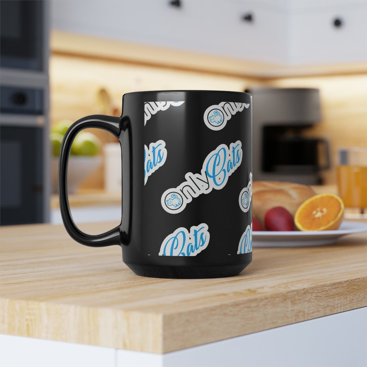 OnlyCats Black Mug 15oz