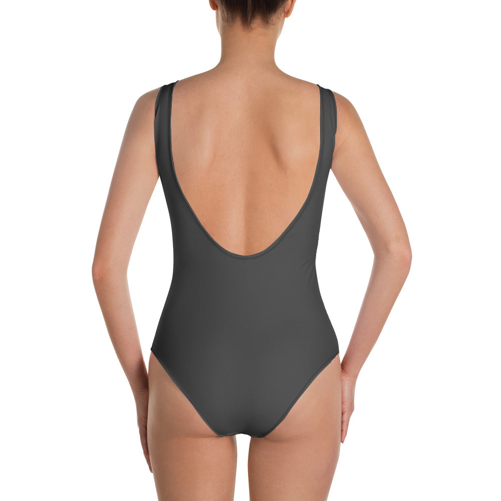 Charcoal Big Logo One-Piece